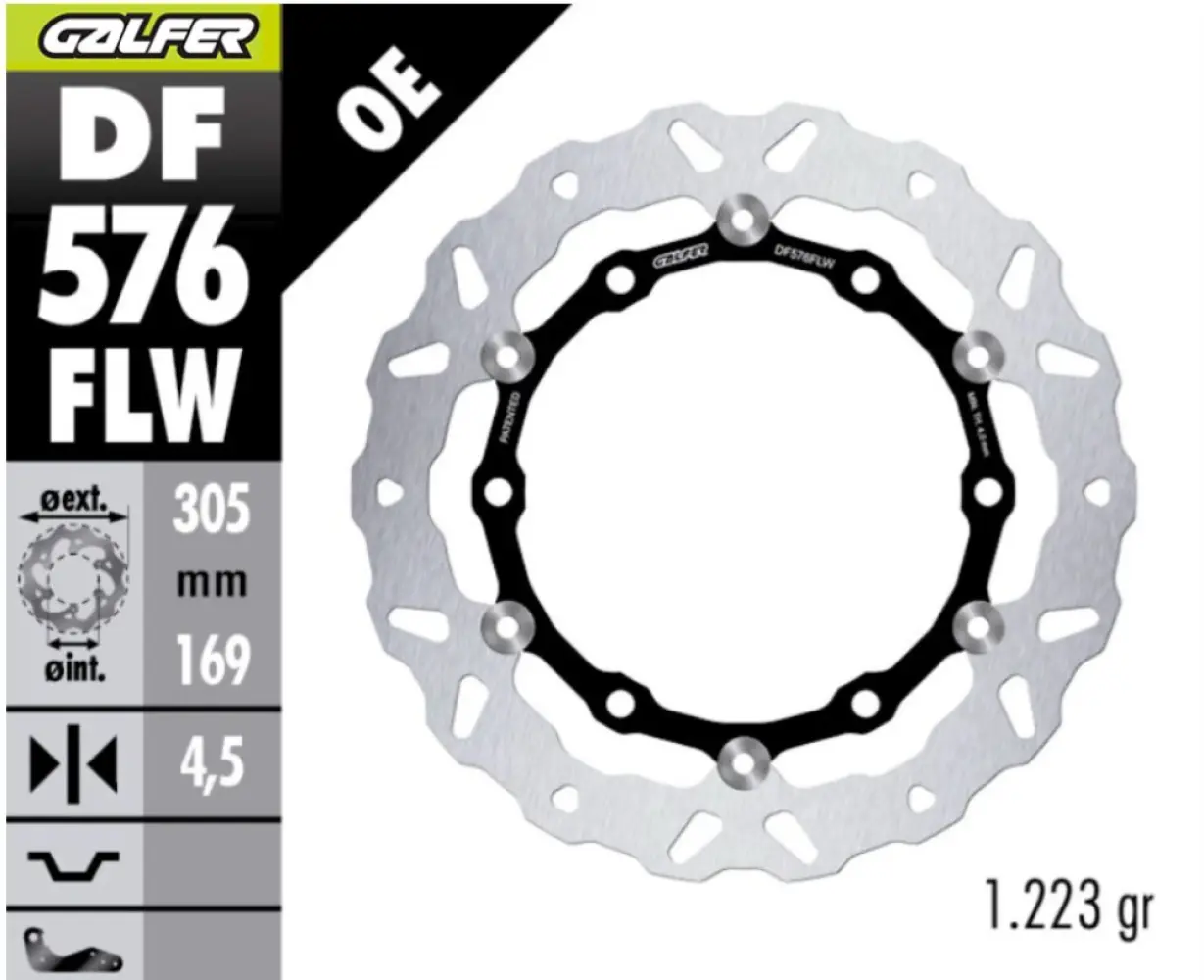 GALFER - BRAKE DISC FLOAT WAVE FR - 17105294