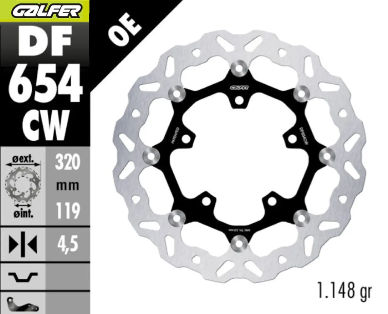 GALFER - BRAKE DISC FLOAT WAVE FR - 17105295