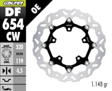 GALFER - BRAKE DISC FLOAT WAVE FR - 17105295
