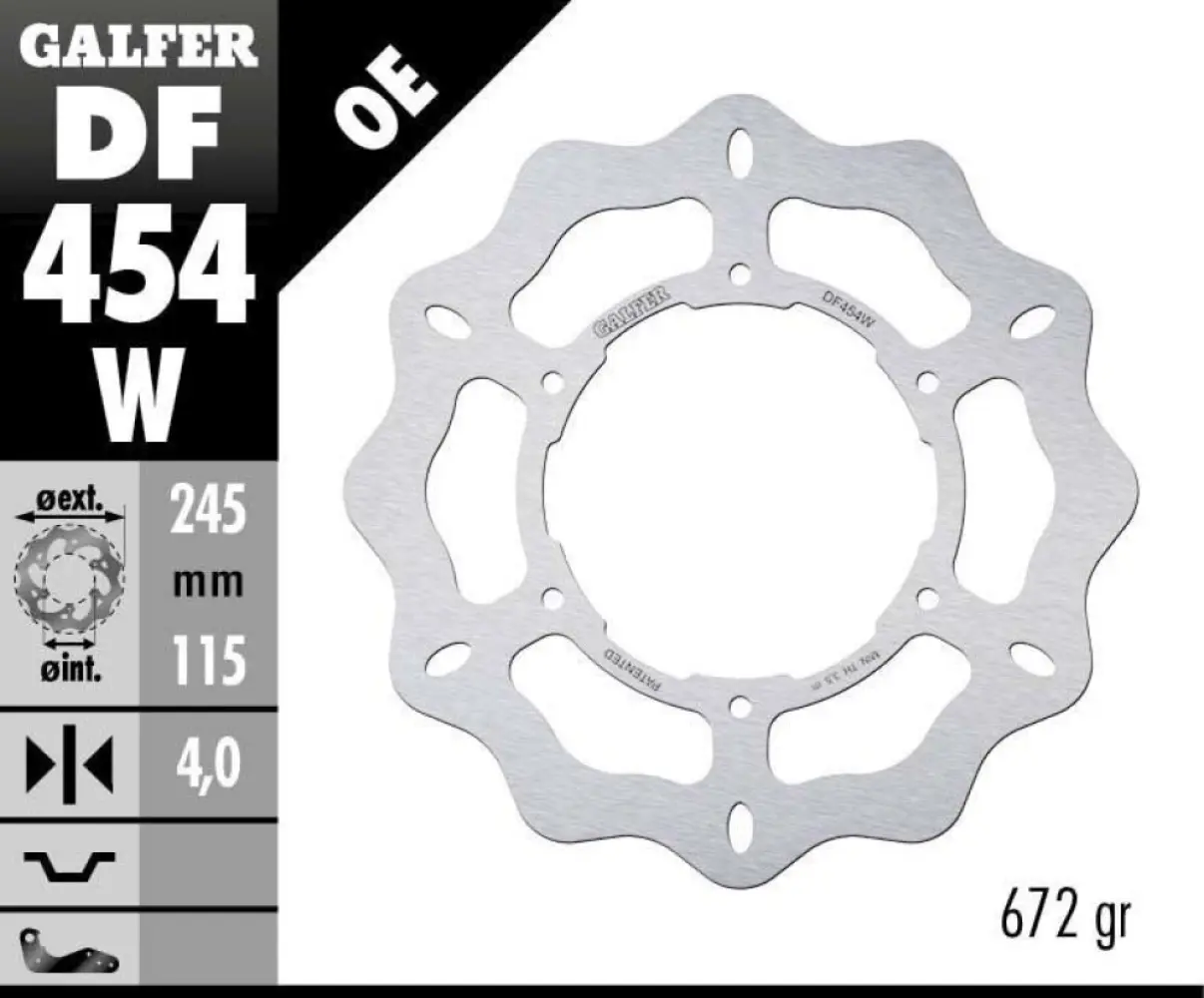 GALFER - BRAKE DISC FIXED WAVE - 17104098