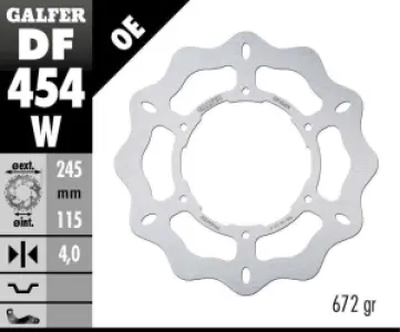 GALFER - BRAKE DISC FIXED WAVE - 17104098