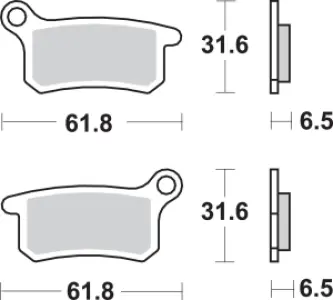 SBS - BRAKE PAD SINT/CAR OFF - 17211597