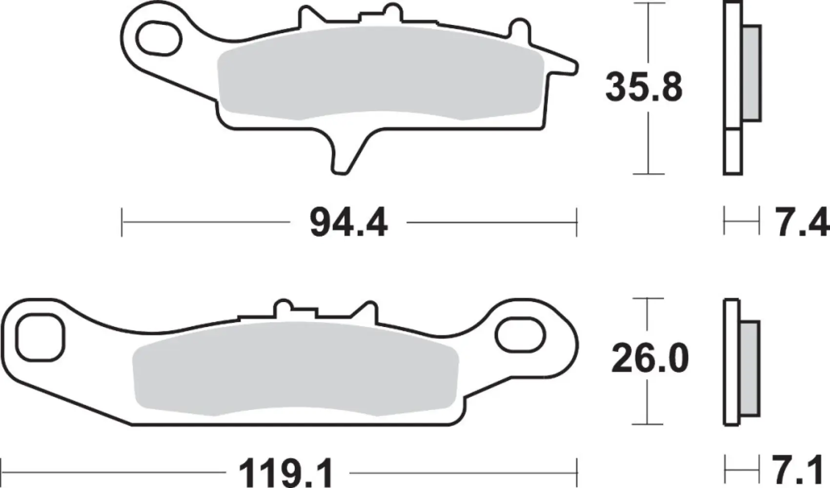 SBS - BRAKE PAD SINT/CAR OFF - 17211633