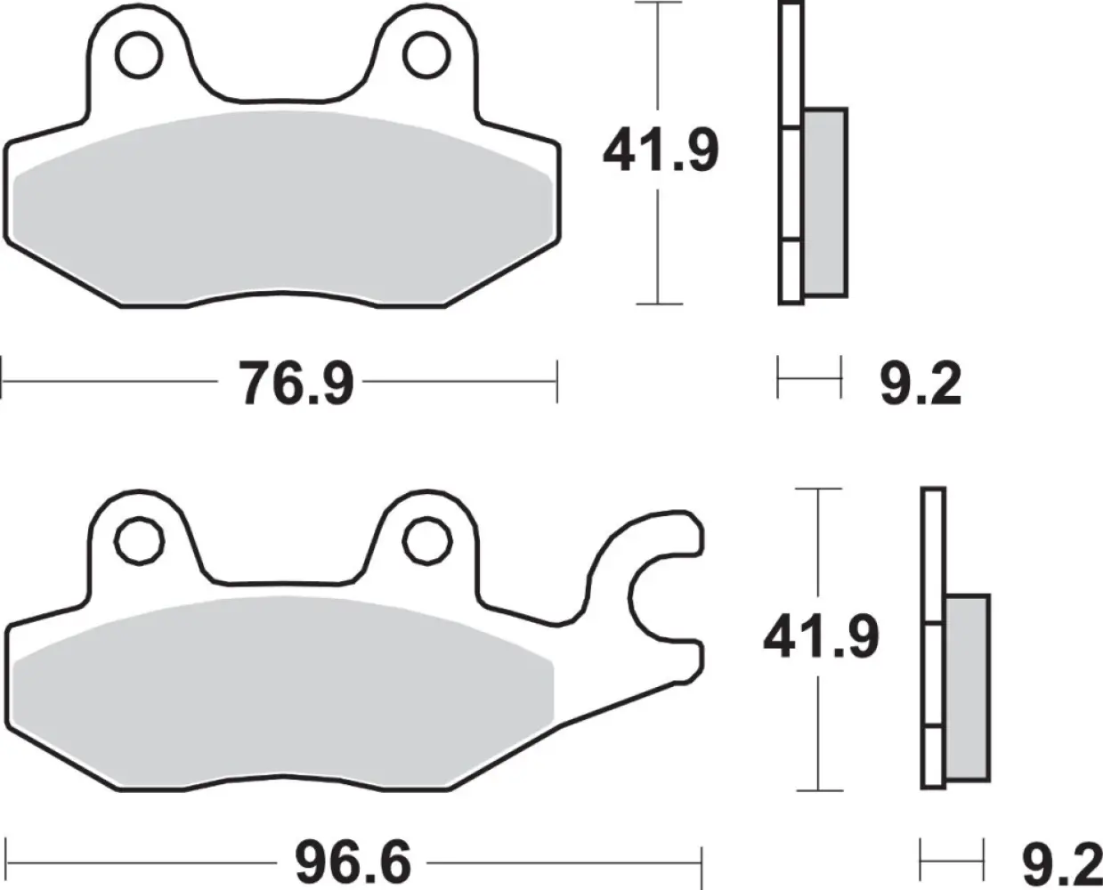 SBS - BRAKE PAD CAR/CER - 17220736