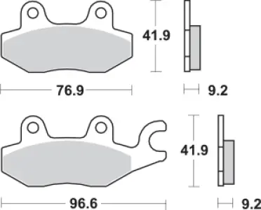 SBS - BRAKE PAD CAR/CER - 17220736