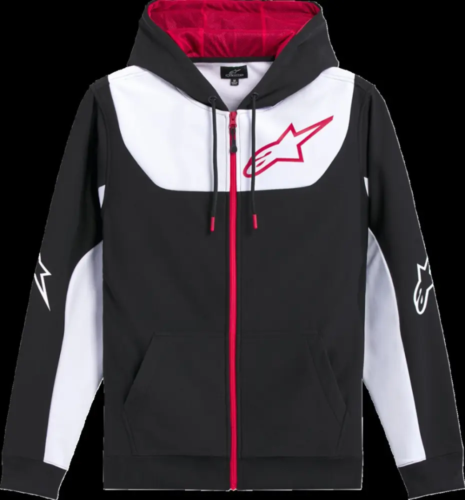 ALPINESTARS (CASUALS) - HOODIE ZIP SESSIONS V3 BLK/WHT - 30506817