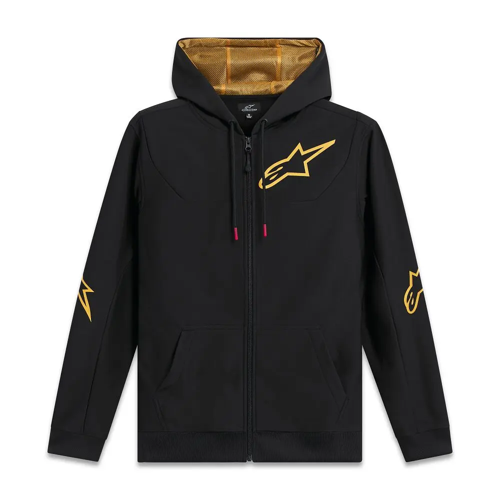 ALPINESTARS (CASUALS) - HOODIE SESSIONS V3 BLACK/GOLD  - 30506880