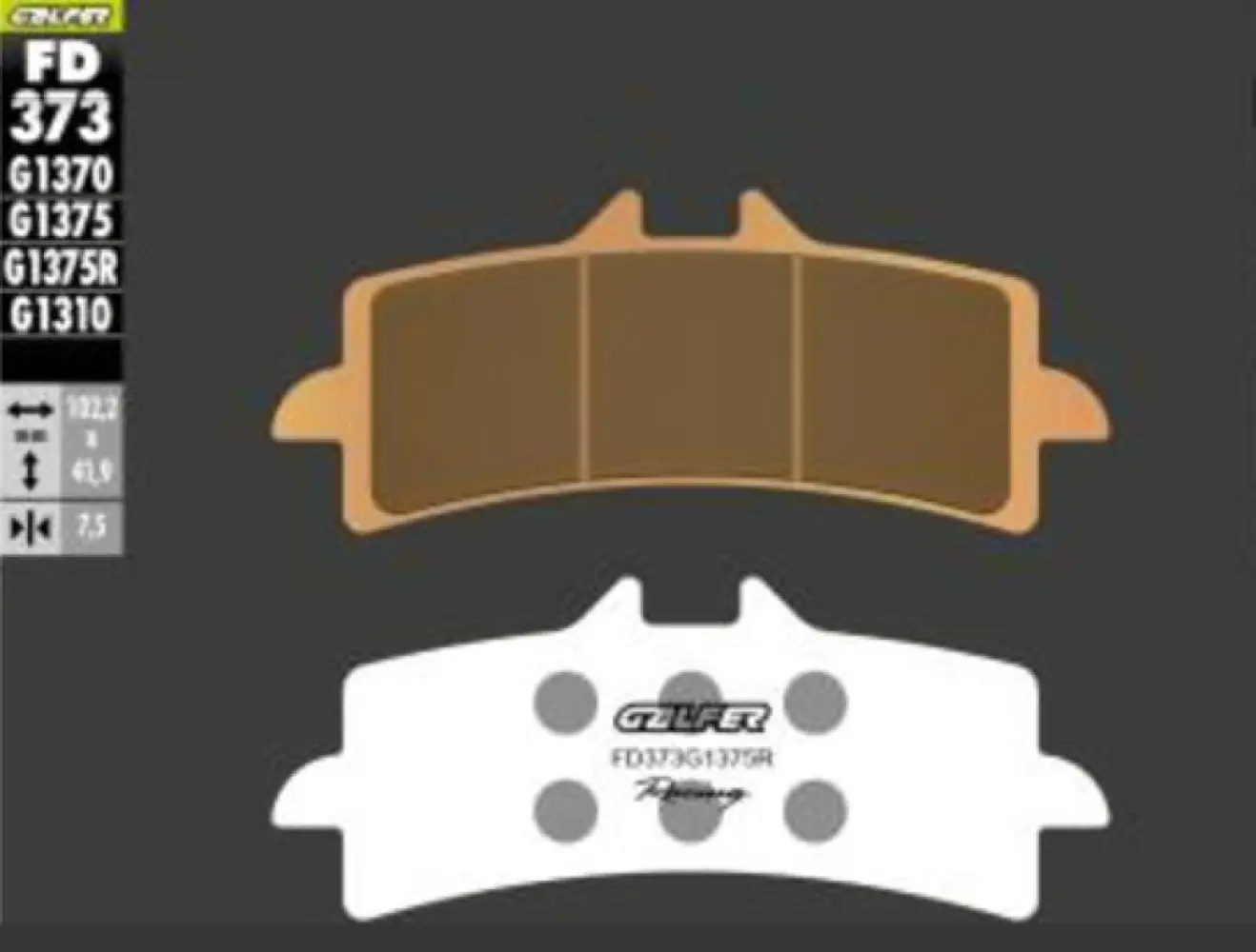 GALFER - BRAKE PAD SINTERED SPORT RACIN - 17214117