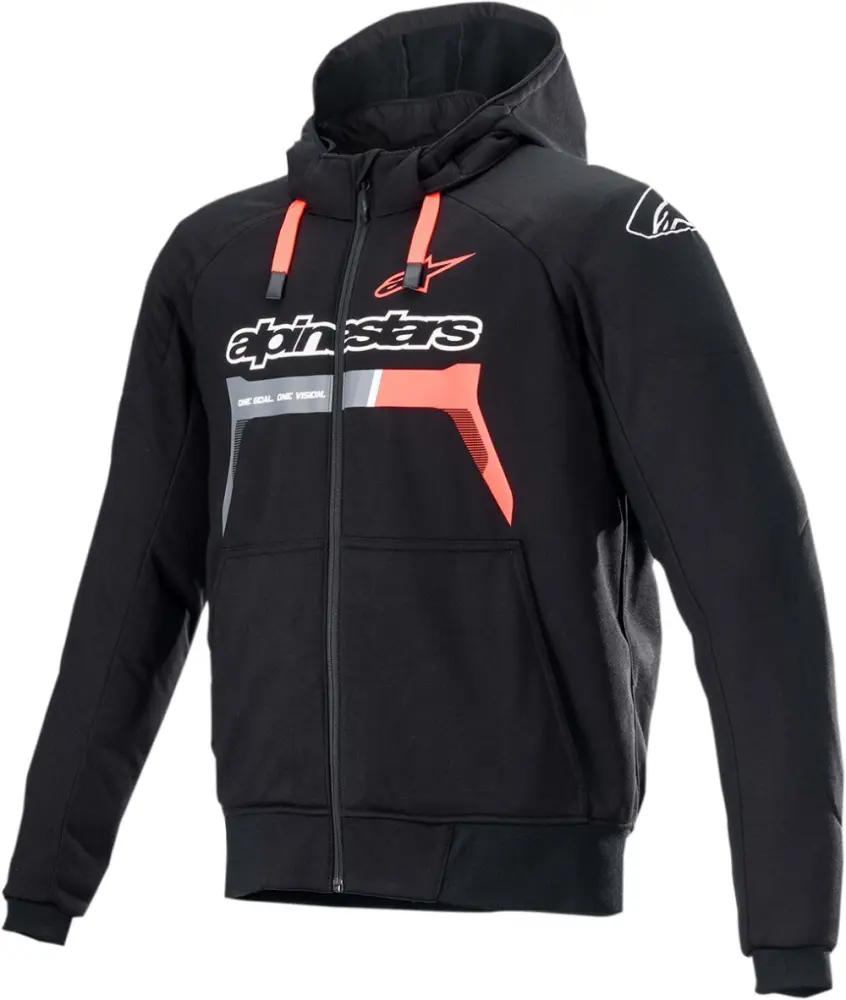ALPINESTARS (ROAD) - JACKET HOOD CHROME BK/RD 3X - 28205929