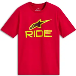 ALPINESTARS (CASUALS) - TEE SS CSF RIDE 4.0 RED/HI VIS - 303025463