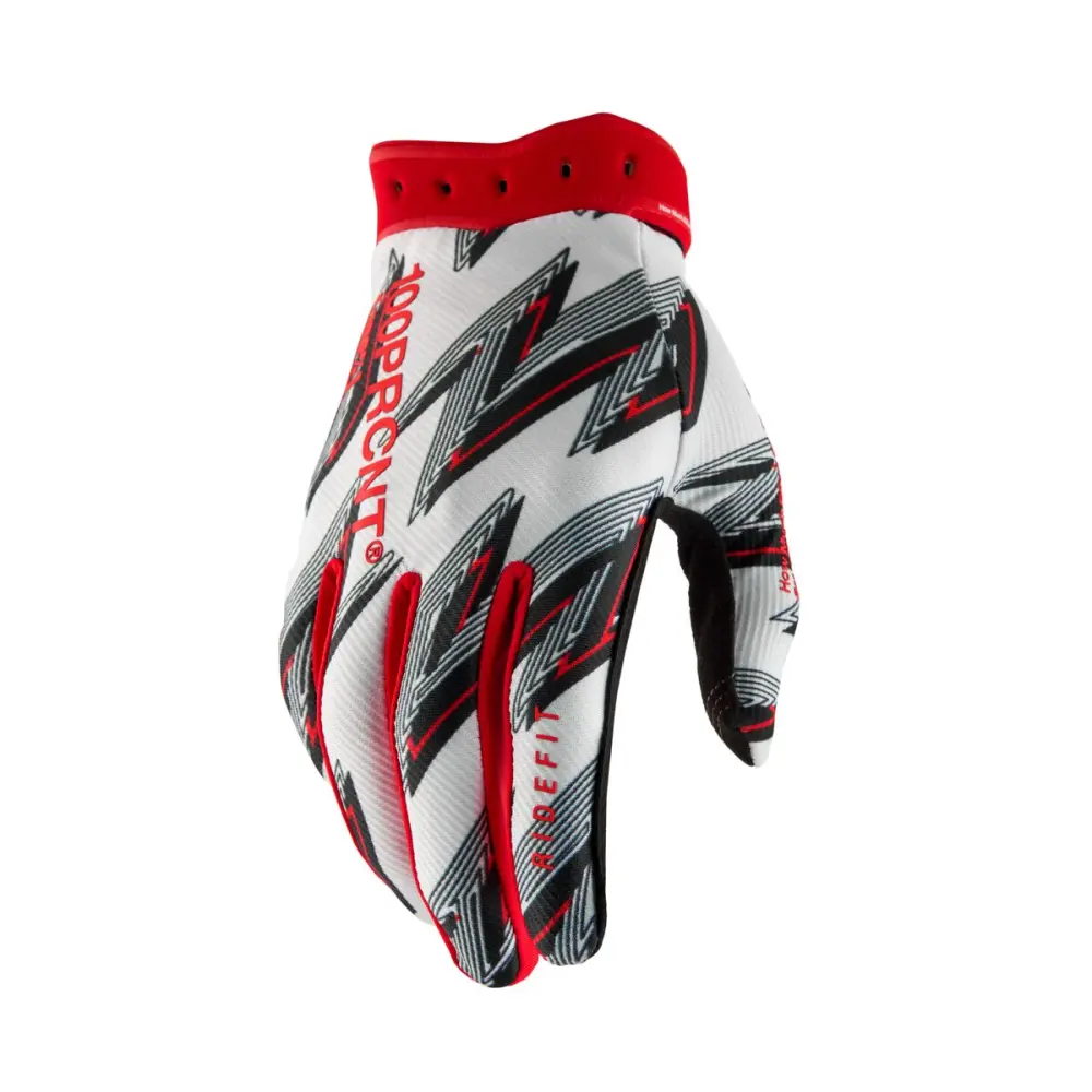 100% - GLOVES RIDEFIT WHITE/RED - 2XL - 33308685