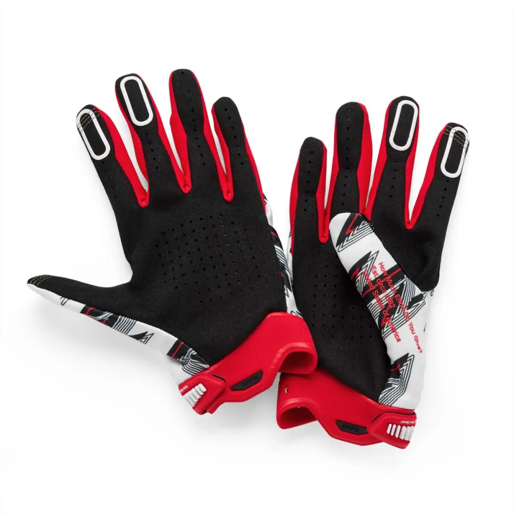 100% - GLOVES RIDEFIT WHITE/RED - 2XL - 33308685