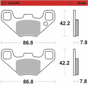 MOTO-MASTER - BRAKE PADS RACING - 17201194