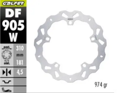 GALFER - BRAKE DISC WAVE FIXED FR - 17105286