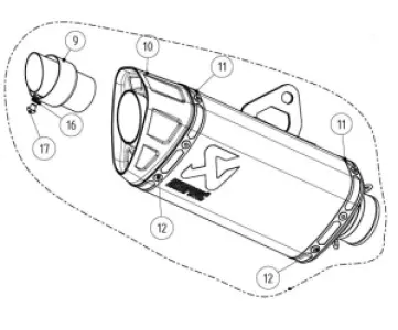 AKRAPOVIC - MUFFLER RPL - 18115137