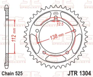 JT SPROCKETS - SPROCKET REAR 41T 525 BLK - 12101574