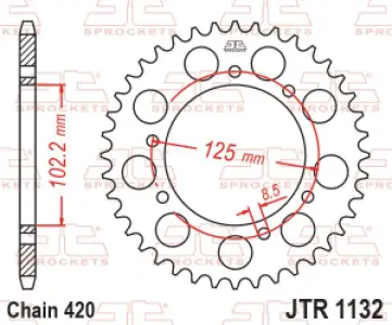 JT SPROCKETS - SPROCKET REAR 420 59T - 12102519
