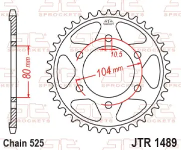 JT SPROCKETS - SPROCKET REAR 46T 525 - 12102776