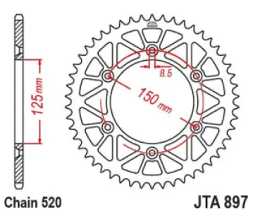 JT SPROCKETS - SPRKT RL 41T HUS/KTM ORG - 12112627