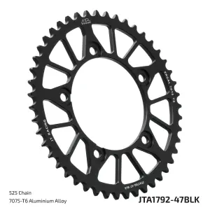 JT SPROCKETS - SPROCKET REAR RL 47T 525 BLK - 12113158