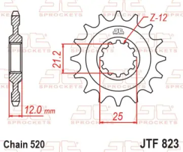 JT SPROCKETS - SPROCKET FRONT 15T 520 - 12120799