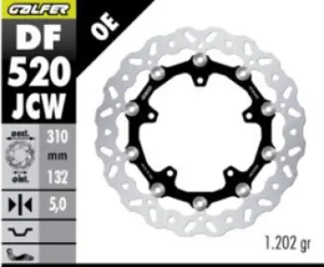 GALFER - BRAKE DISC WAVE FLOATECH FR - 17105500