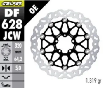 GALFER - BRAKE DISC WAVE FLOATECH FR - 17105501