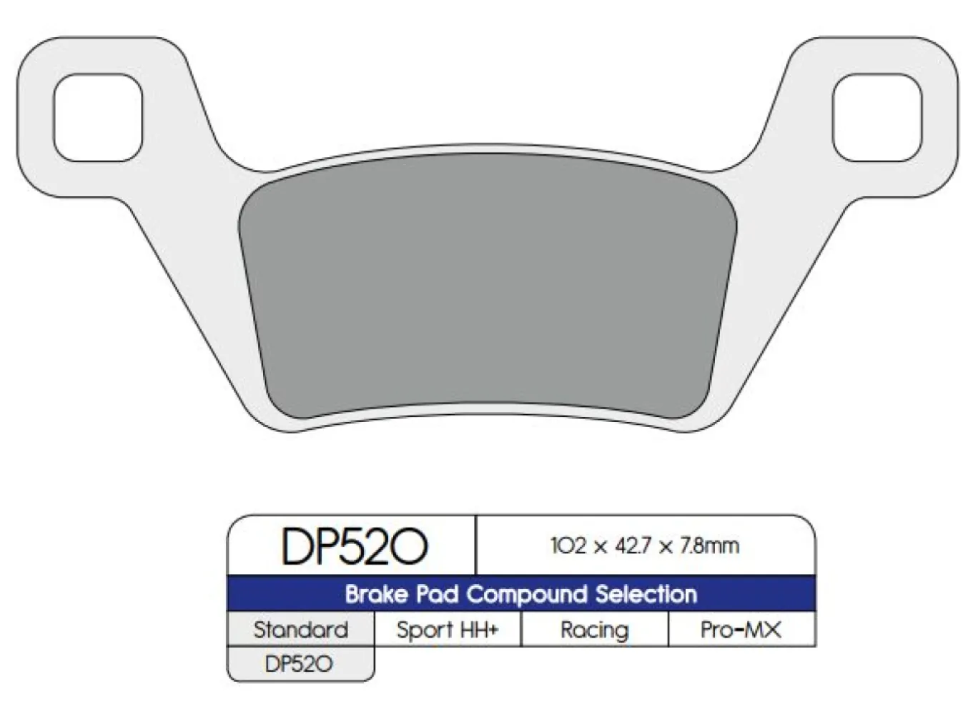 DP BRAKES - BRAKE PAD SINTERED - 17212510