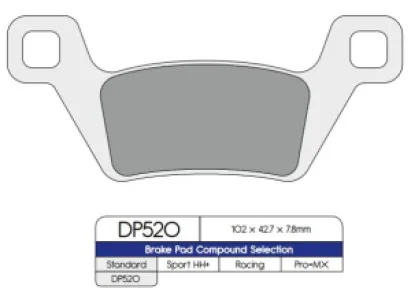 DP BRAKES - BRAKE PAD SINTERED - 17212510