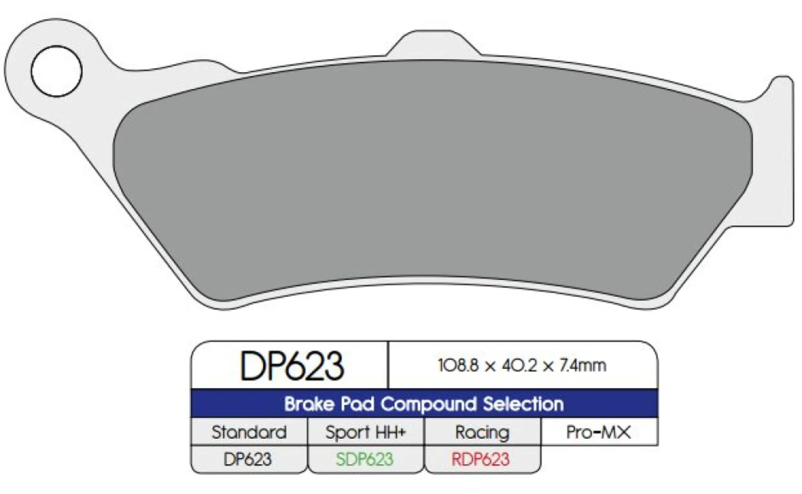 DP BRAKES - BRAKE PAD SINTERED HH+ - 17212513