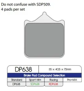 DP BRAKES - BRAKE PAD SINTERED - 17212509