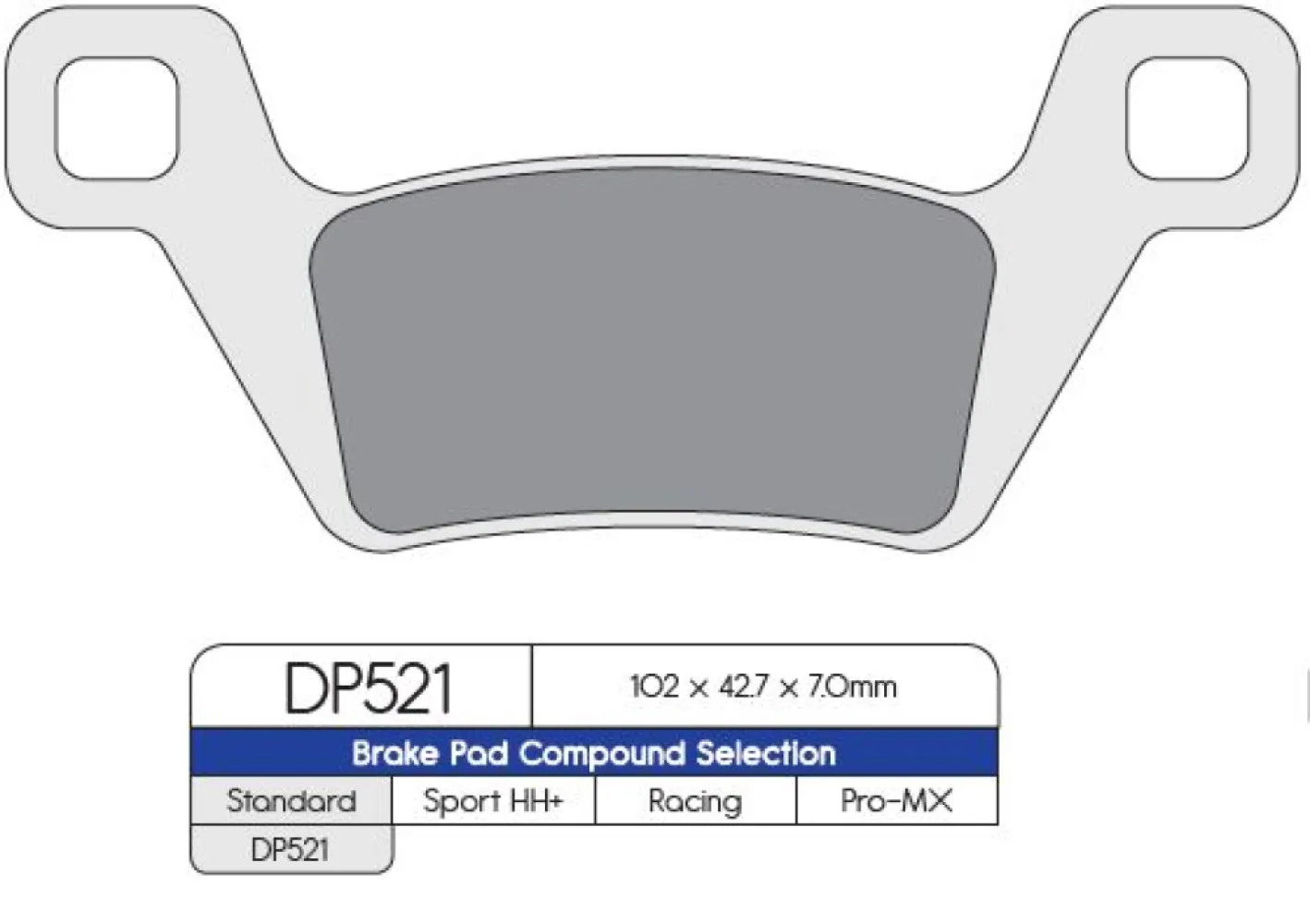 DP BRAKES - BRAKE PAD SINTERED - 17212511