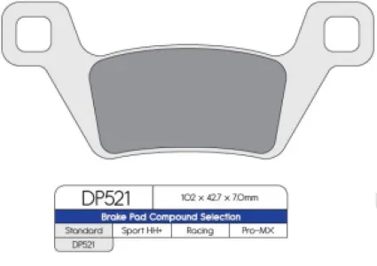 DP BRAKES - BRAKE PAD SINTERED - 17212511