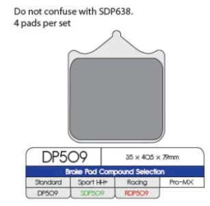 DP BRAKES - BRAKE PAD SINTER - 17212554