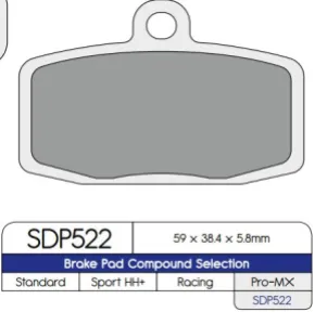 DP BRAKES - BRAKE PAD SINTER - 17212555