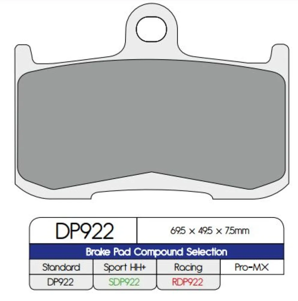 DP BRAKES - BRAKE PAD SINTER - 17212560