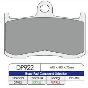 DP BRAKES - BRAKE PAD SINTER - 17212560