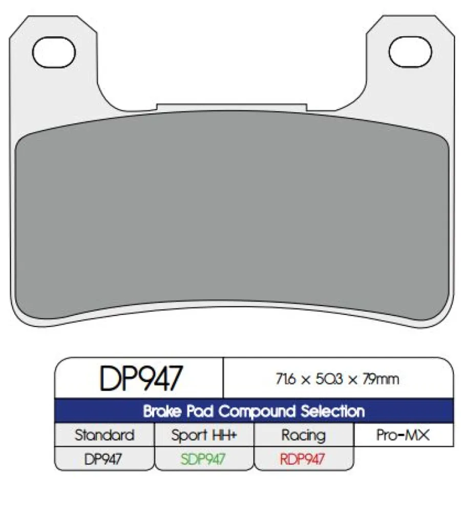 DP BRAKES - BRAKE PAD SINTER - 17212562