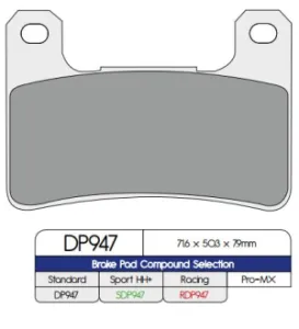 DP BRAKES - BRAKE PAD SINTER - 17212562