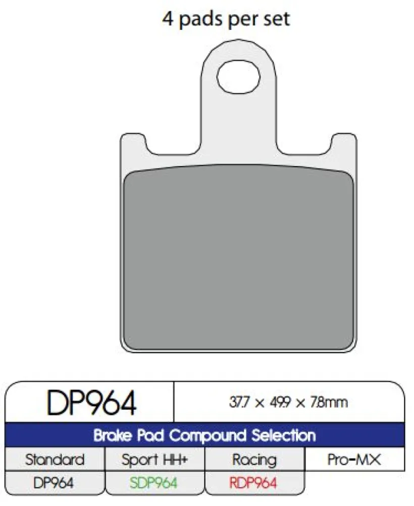 DP BRAKES - BRAKE PAD SINTER - 17212564