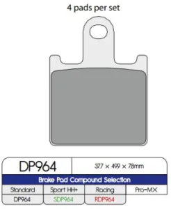 DP BRAKES - BRAKE PAD SINTER - 17212564