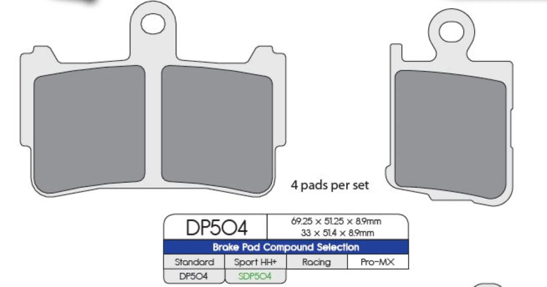 DP BRAKES - BRAKE PAD SINTER SPORT - 17212572
