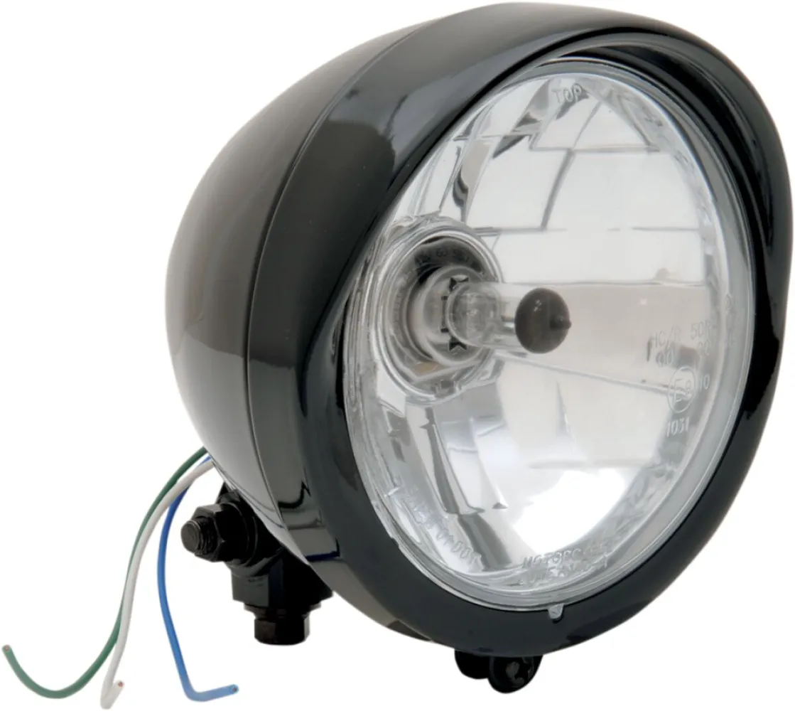 DRAG SPECIALTIES - HEADLIGHT 5.75 BLK CLR - 20011121