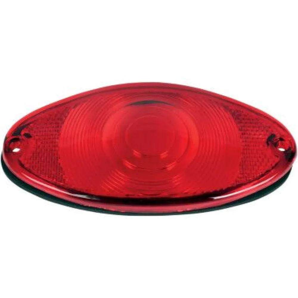DRAG SPECIALTIES - LENS W/GASKET CATEYE RED - 20101250
