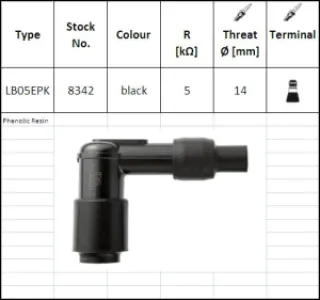 NGK SPARK PLUGS - SPARK CAP NGK LB05EPK - 21030159