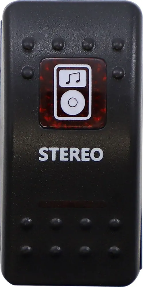 MOOSE OFFROAD FOUR WHEEL - SWITCH ROCKER STEREO-RED - 21060448