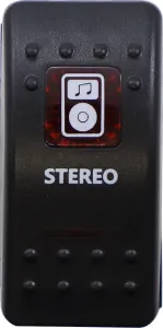 MOOSE OFFROAD FOUR WHEEL - SWITCH ROCKER STEREO-RED - 21060448