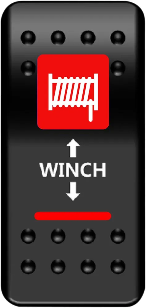 MOOSE OFFROAD FOUR WHEEL - SWITCH ROCKER WINCH-RED - 21060452