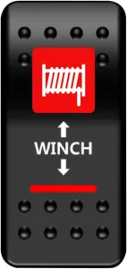 MOOSE OFFROAD FOUR WHEEL - SWITCH ROCKER WINCH-RED - 21060452
