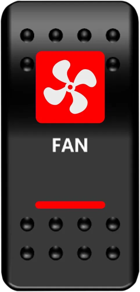 MOOSE OFFROAD FOUR WHEEL - SWITCH FAN POWER RED - 21060456